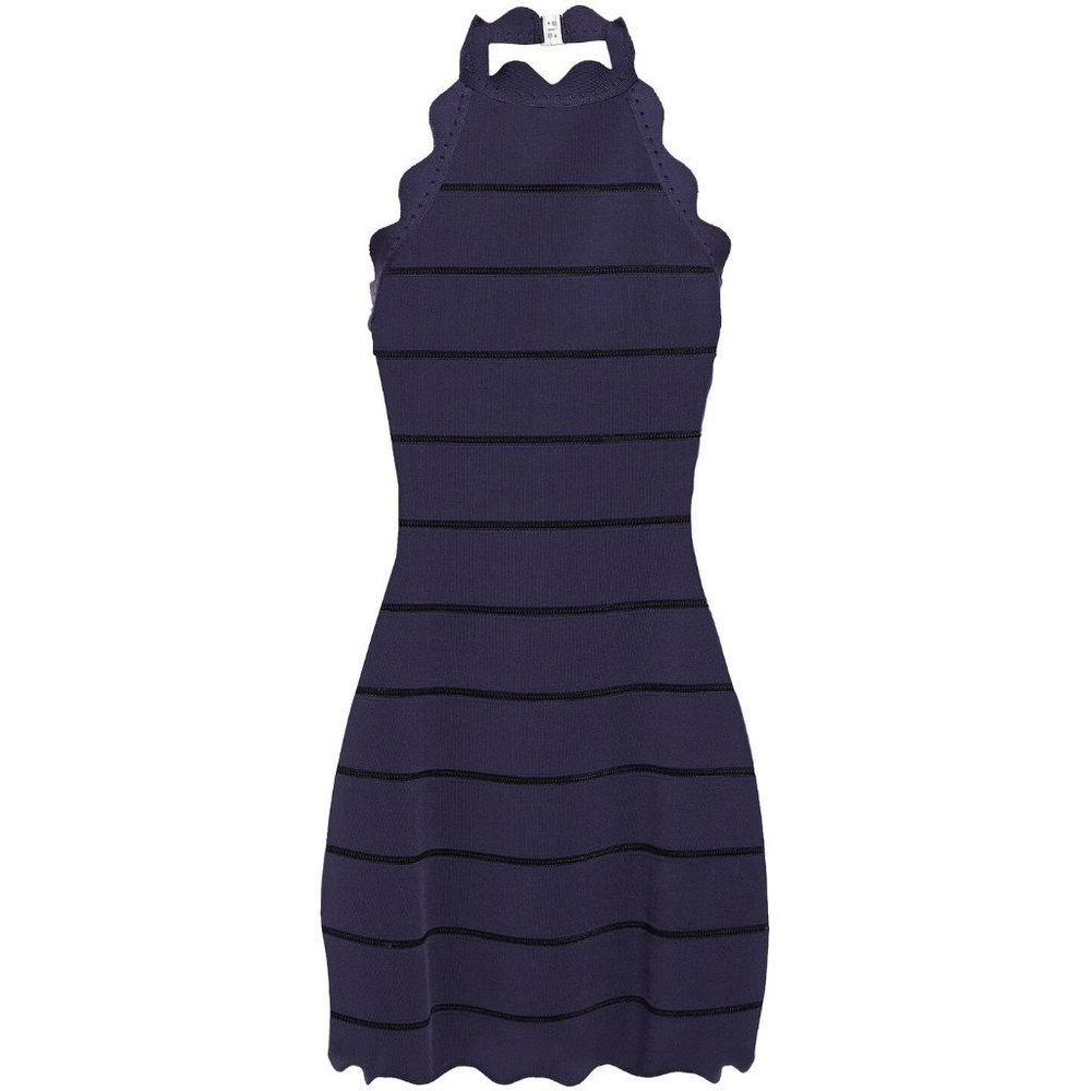 ✨8x HP✨Herve Leger Scallop Edge Mini Dress NWT - Picture 3 of 10